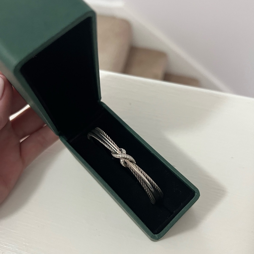 David Yurman X Crossover Cuff with Diamonds